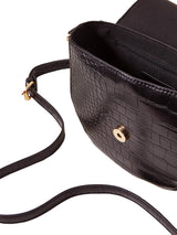 Women's Black Casual Solid Sling Bag