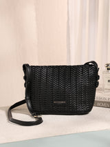 Women's Black Casual Solid Sling Bag