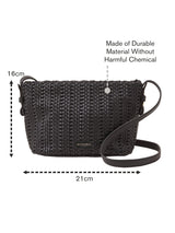 Women's Black Casual Solid Sling Bag