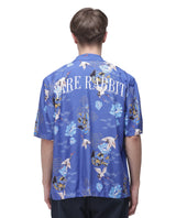 Men's Blue Casual Regular Fit Printed Half Sleeves Shirt