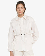 Women's Beige Casual Full Sleeves Top