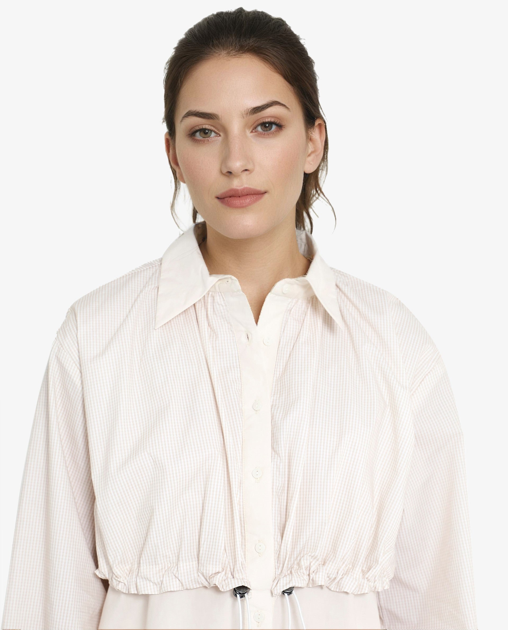 Women's Beige Casual Full Sleeves Top