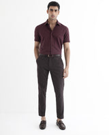 Men's Red Casual Regular Fit Solid Half Sleeves Shirt