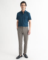 Men's Blue Casual Regular Fit Solid Half Sleeves Shirt