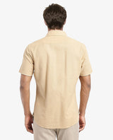 Men's Yellow Casual Regular Fit Solid Half Sleeves Shirt