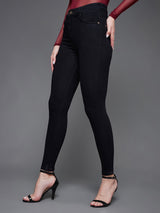 Women's Black Skinny Fit High Rise Denim Jeans