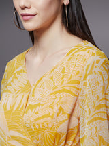 Women's Multicolor Full Sleeve Floral Layered Maxi Dress