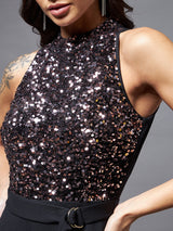 Women's Multicolor Embellished Regular Jumpsuit