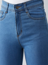Women's Blue Skinny High Rise Regular Denim Jeans
