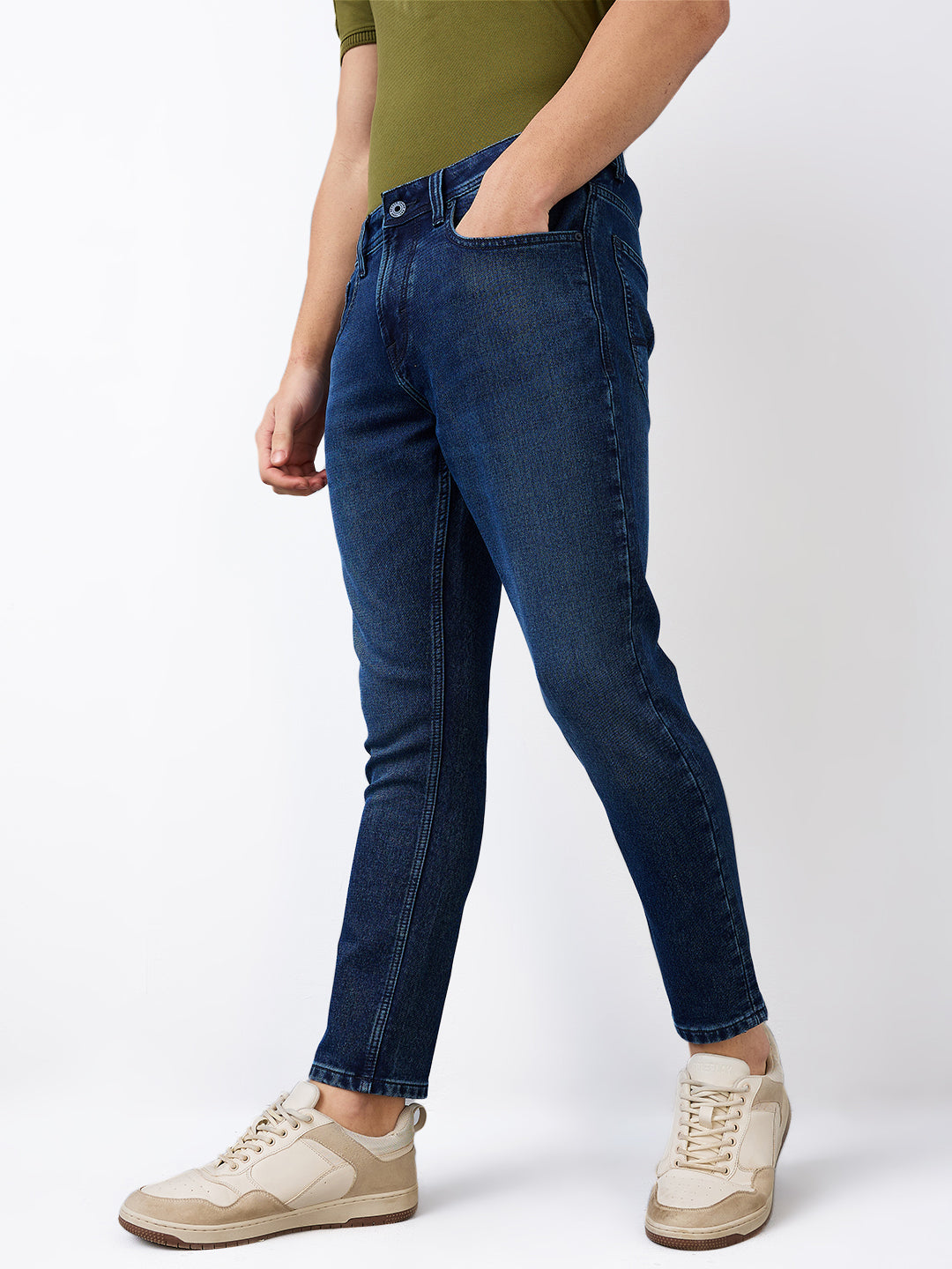 Men's Blue Casual Slim Fit Jeans