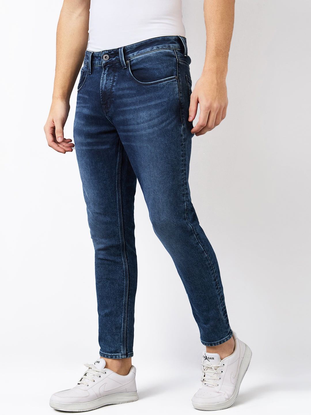 Men's Blue Casual Slim Fit Jeans