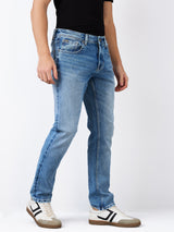 Men's Blue Casual Regular Fit Jeans