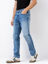 Men's Blue Casual Regular Fit Jeans