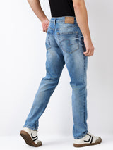Men's Blue Casual Regular Fit Jeans