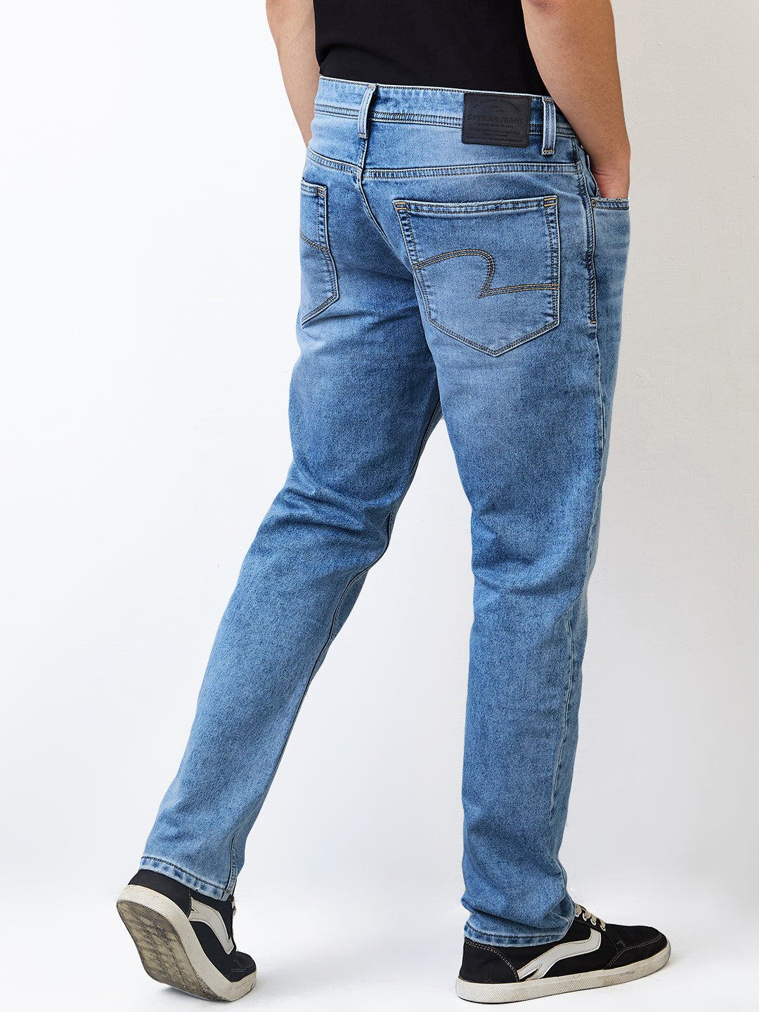 Men's Blue Casual Regular Fit Jeans