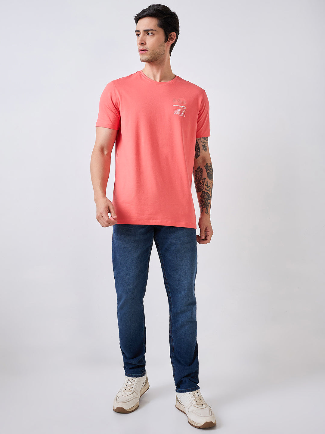 Men's Blue Casual Regular Fit Jeans
