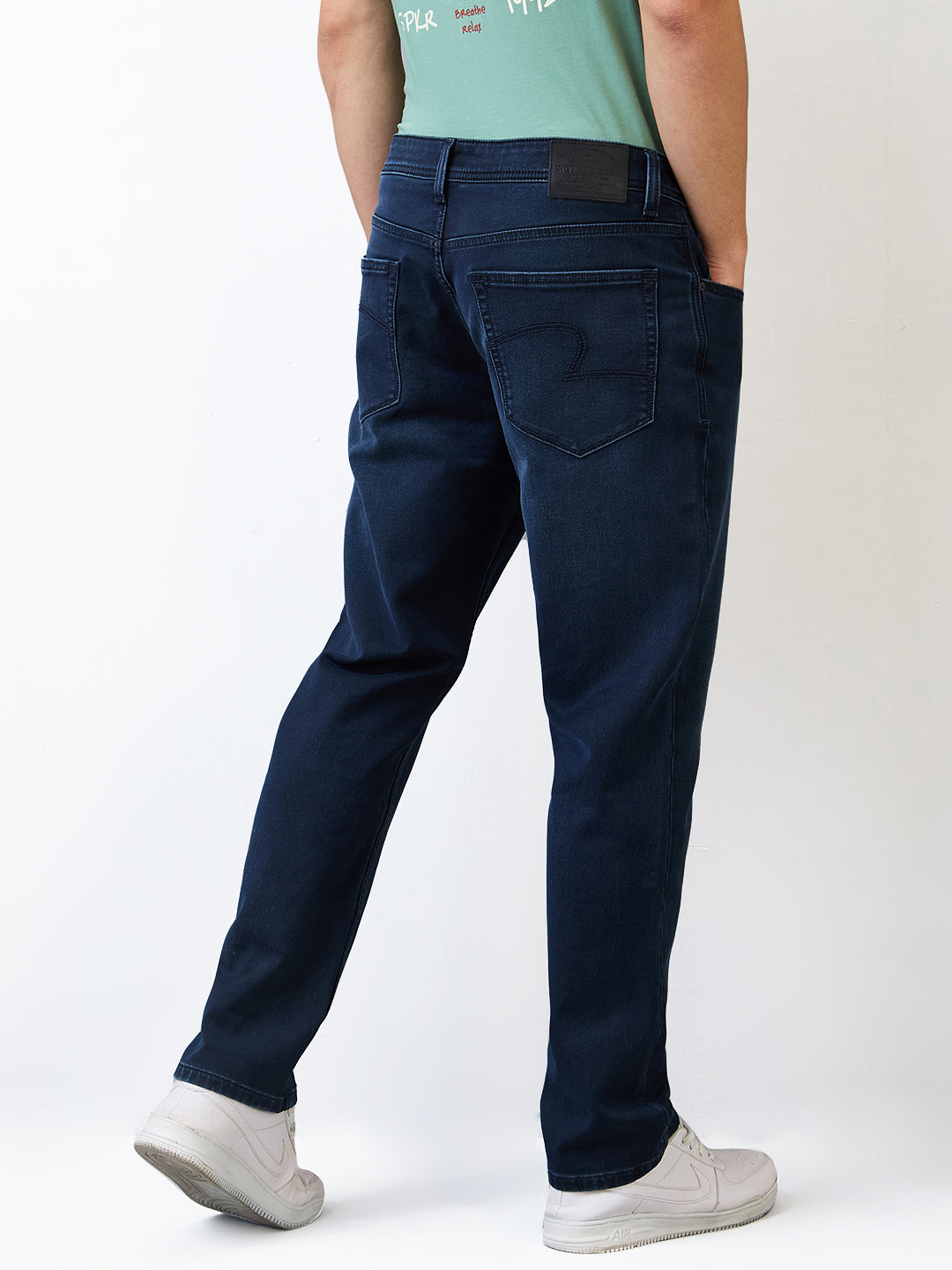 Men's Blue Casual Regular Fit Jeans