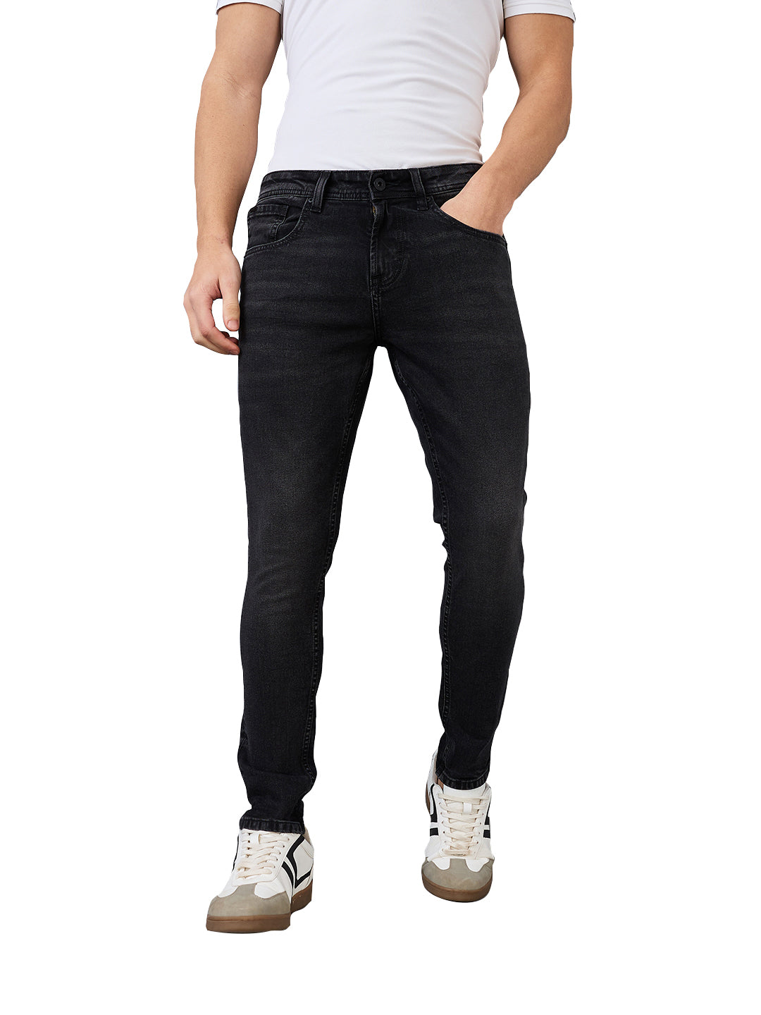 Men's Black Casual Slim Fit Jeans