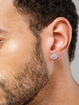 Men's Diamond Silver Tidbit Earrings