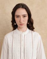 Women's White Casual Full Sleeves Top