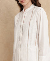 Women's White Casual Full Sleeves Top
