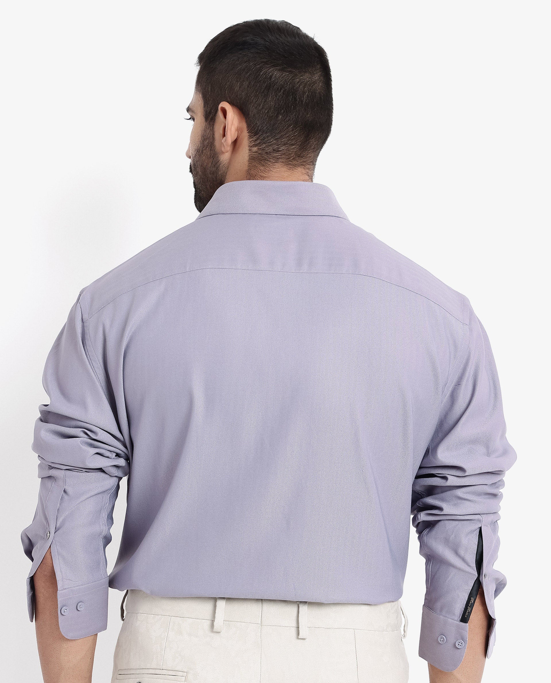 Men's Purple Casual Regular Fit Solid Full Sleeves Shirt