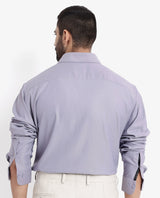 Men's Purple Casual Regular Fit Solid Full Sleeves Shirt