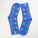 Unisex Blue Crew Lengh Woof Socks