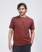Men's Red Casual Regular Fit Printed Half Sleeves Tshirt