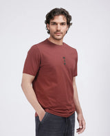 Men's Red Casual Regular Fit Printed Half Sleeves Tshirt