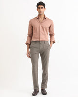 Men's Pink Casual Regular Fit Printed Full Sleeves Shirt