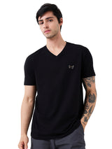 Men's White Casual Slim Fit Solid Tshirt