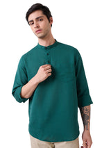 Men's Casual Slim Fit Solid Full Sleeves Kurta