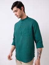 Men's Casual Slim Fit Solid Full Sleeves Kurta