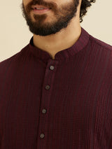 Men's Brown Ethnic Regular Fit Solid Full Sleeves Kurta