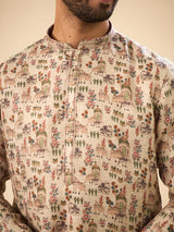 Men's Beige Cotton Splendor Kurta