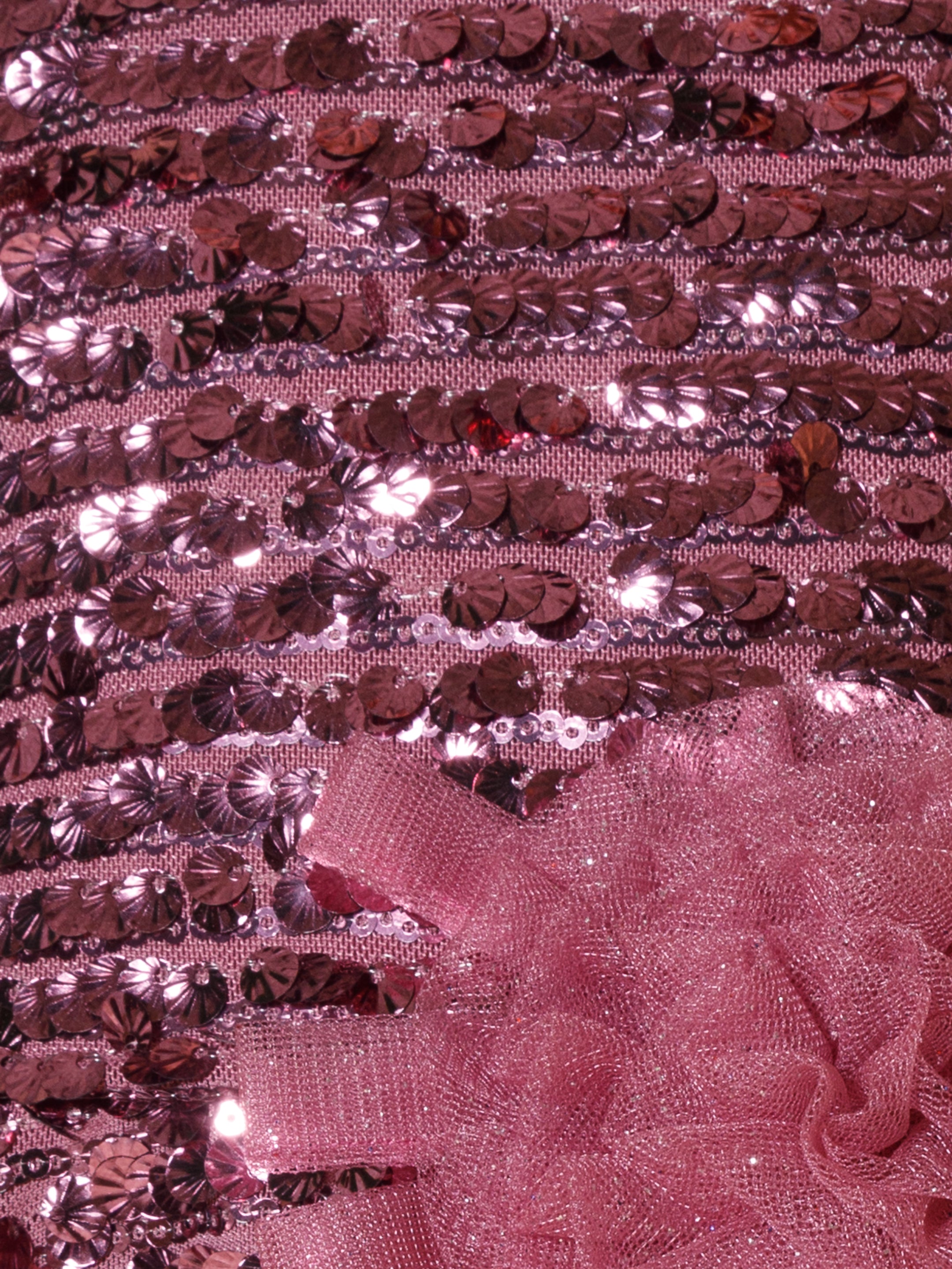 Girls Pink Party Full Sleeves Dress