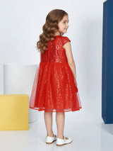 Girls Red Party Wear Dress
