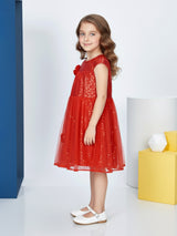 Girls Red Party Wear Dress