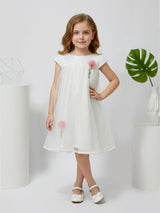 Girls White Party Wear Dress
