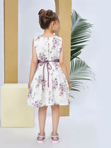 Girls Pink Casual Dress with Belt