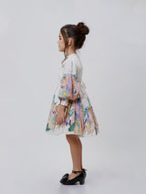 Girls Cream Western Wear Dress