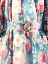 Girls Teal Blue Festive Wear Dress
