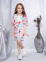 Girls Multicolor Casual Wear Dress Set