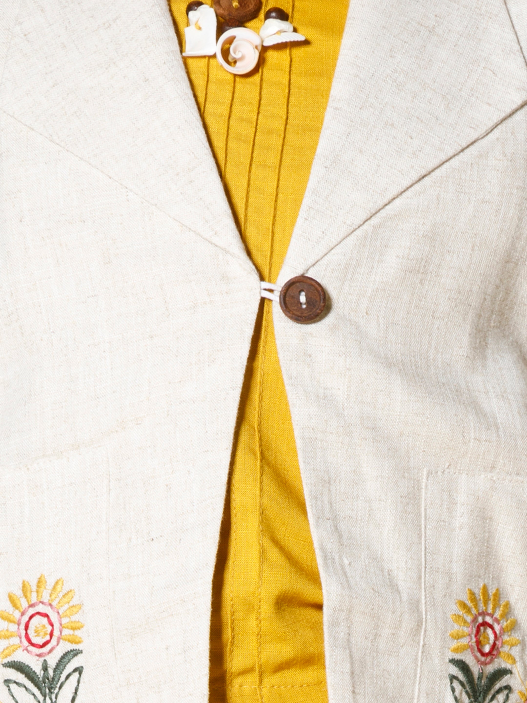 Girls Mustard Festive Top Pant with Jacket