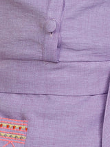 Girls Purple Festive Wear Top and Shorts Set