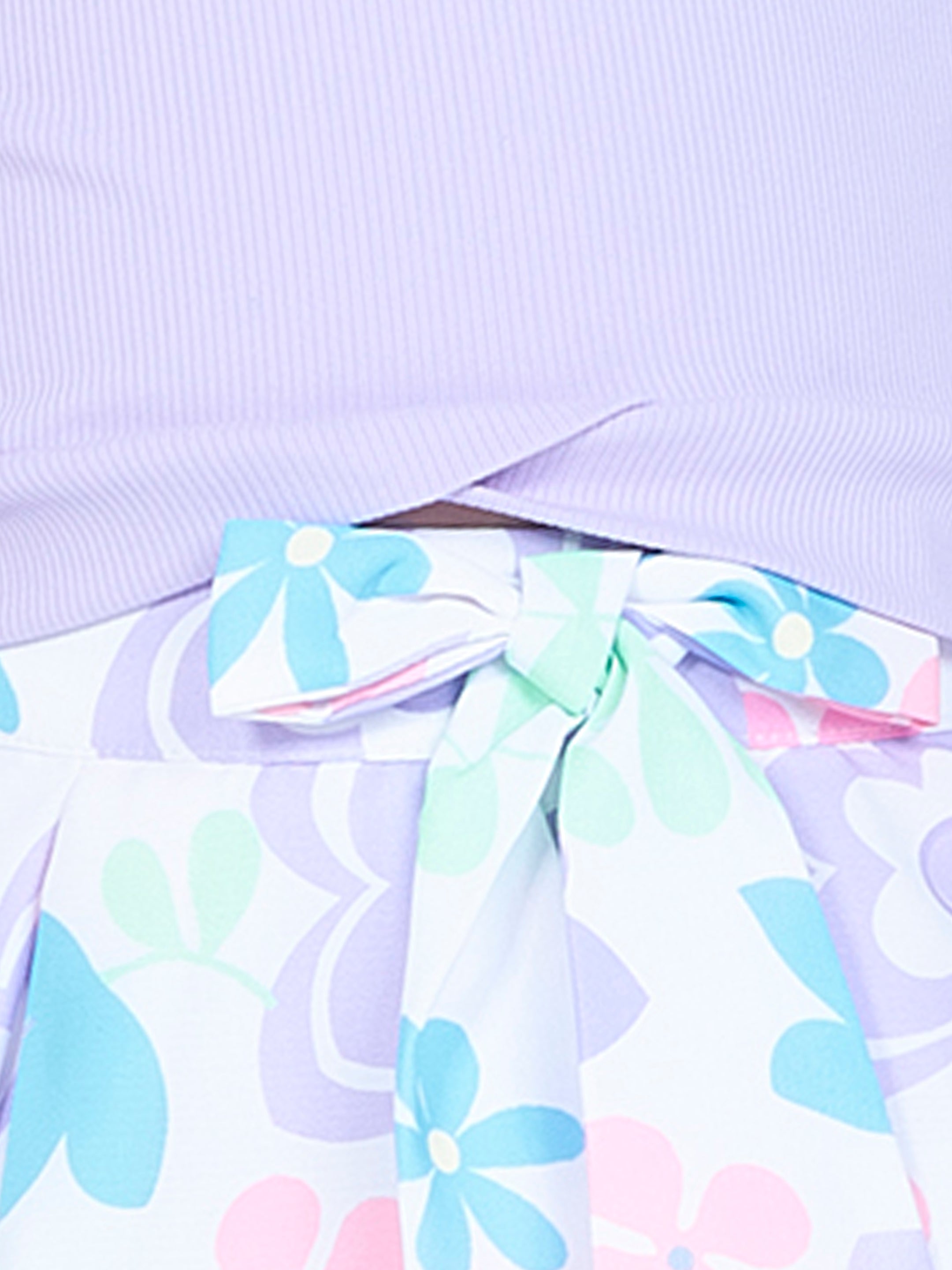 Girls Purple Casual Skirt With Top