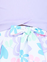 Girls Purple Casual Skirt With Top