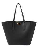 Women's Black Casual Solid Tote Bag