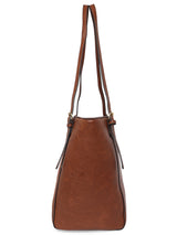 Women's Brown Casual Solid Tote Bag